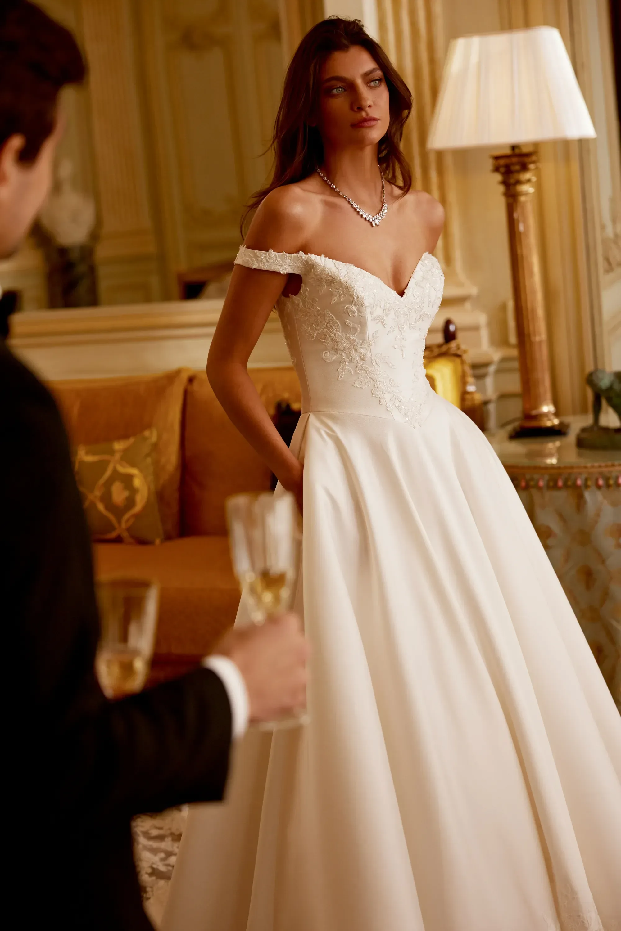 Jersey by Justin Alexander Dotty Bridal