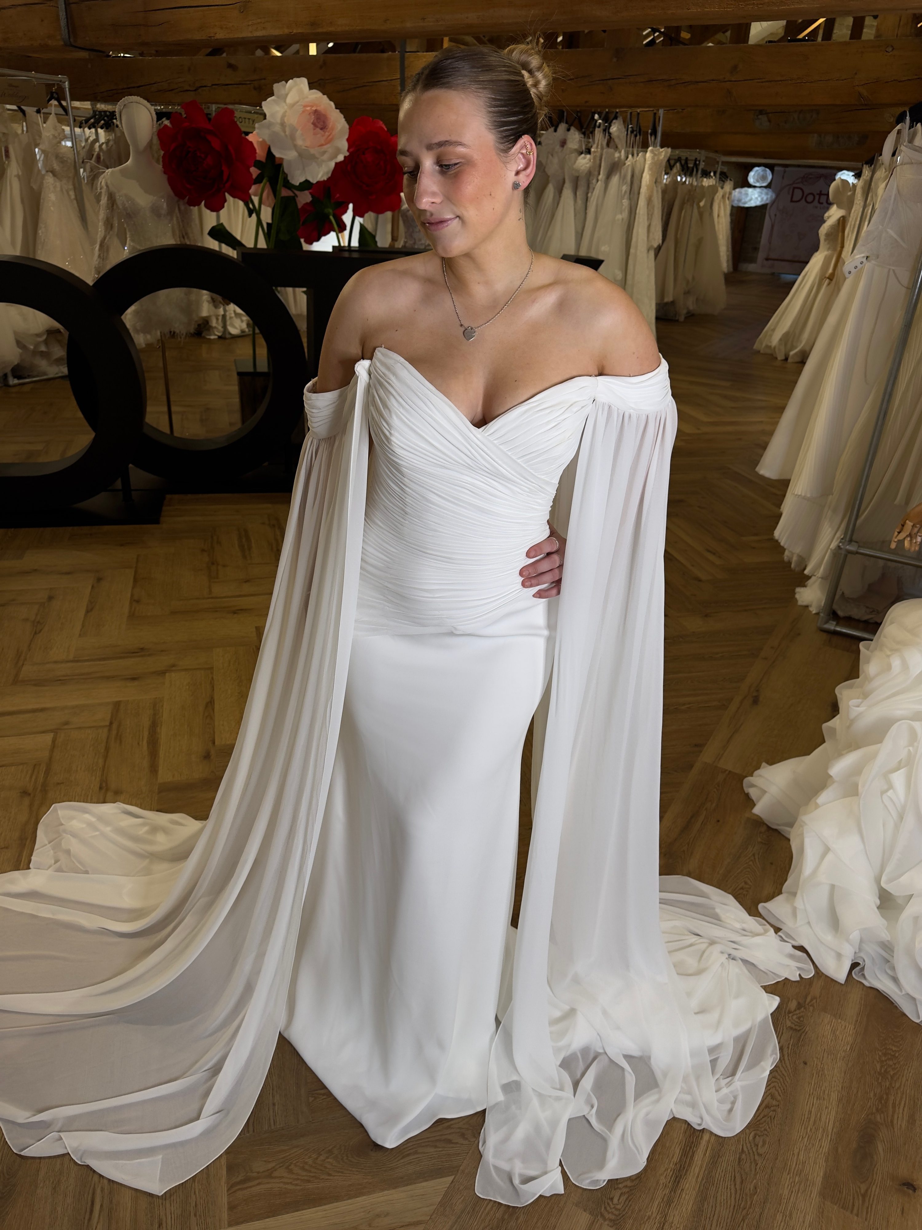 silk bohemian wedding dress Bridal Silk Gown - Boho Wedding Dress