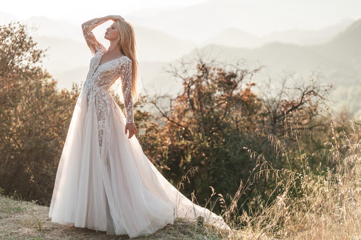 Fitted Long Sleeve Wedding Dress | Dotty Bridal Fitted Long Sleeve Wedding Dress | Dotty Bridal